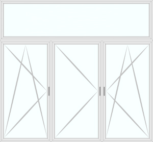 DrehKippLinks-Pfosten-DrehLinks-Pfosten-DrehKippRechts - Oberlicht