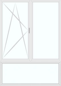 2-Flügelig DrehKippLinks-Fest - Unterlicht