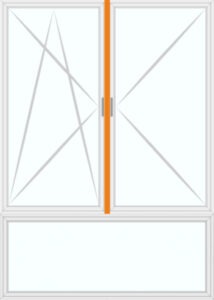 2-Flügelig DrehLinks-Stulp-DrehKippRechts - Unterlicht